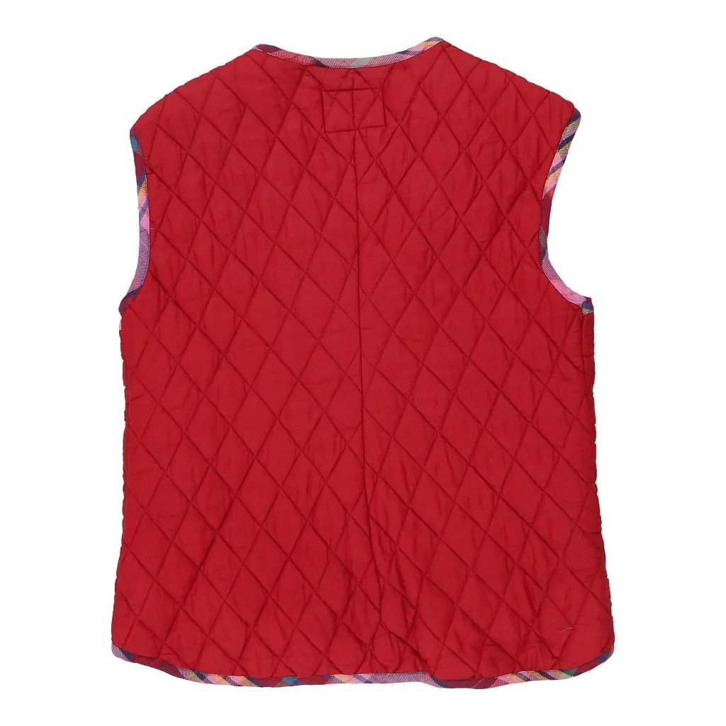1980s Best Company Gilet - Large Red Polyester