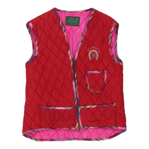 1980s Best Company Gilet - Large Red Polyester