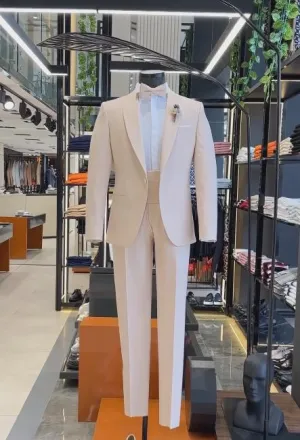 Apricot Wedding Casual Suit