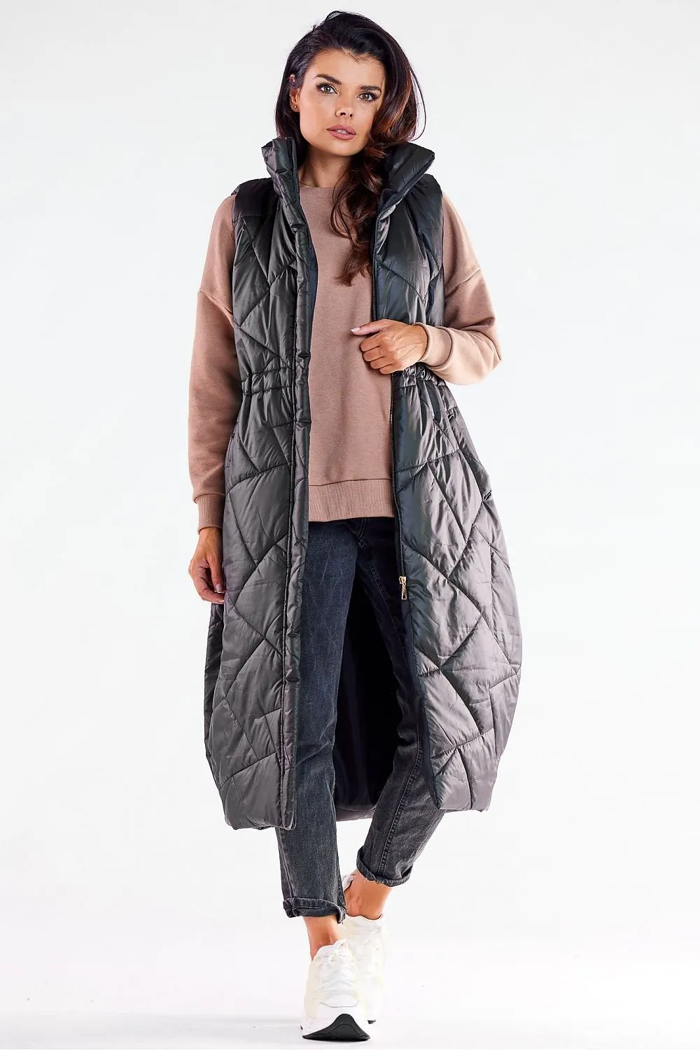 Awama streamlined, oversized cut gilet