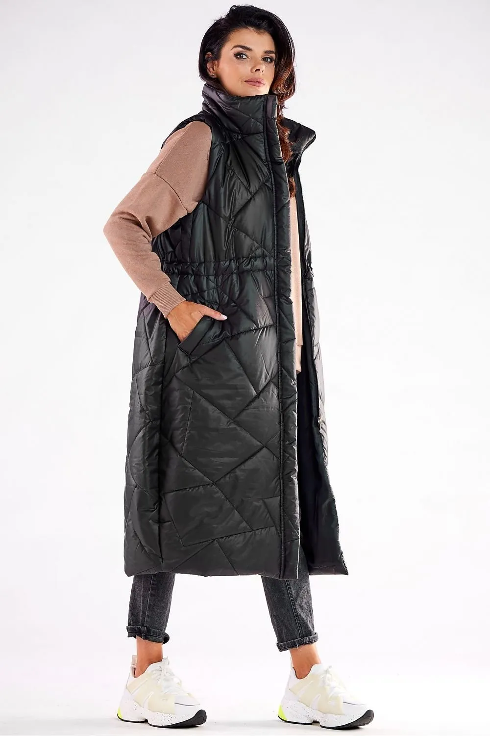Awama streamlined, oversized cut gilet