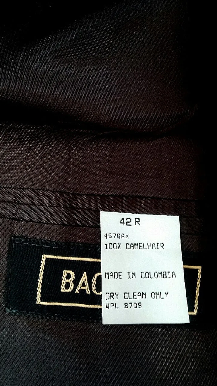 Bachrach-Brown 100% Camel Hair Sport Coat- Size: 42R