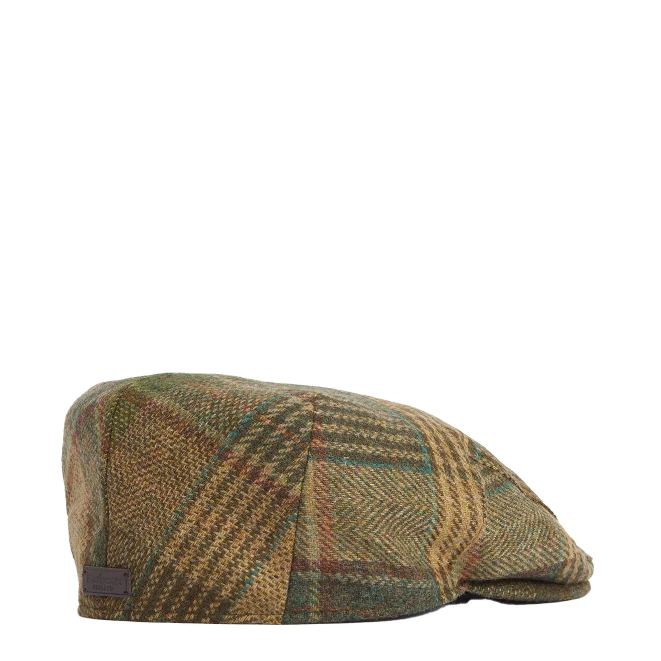 Barbour Deveron Tweed Flat Cap Green Mix