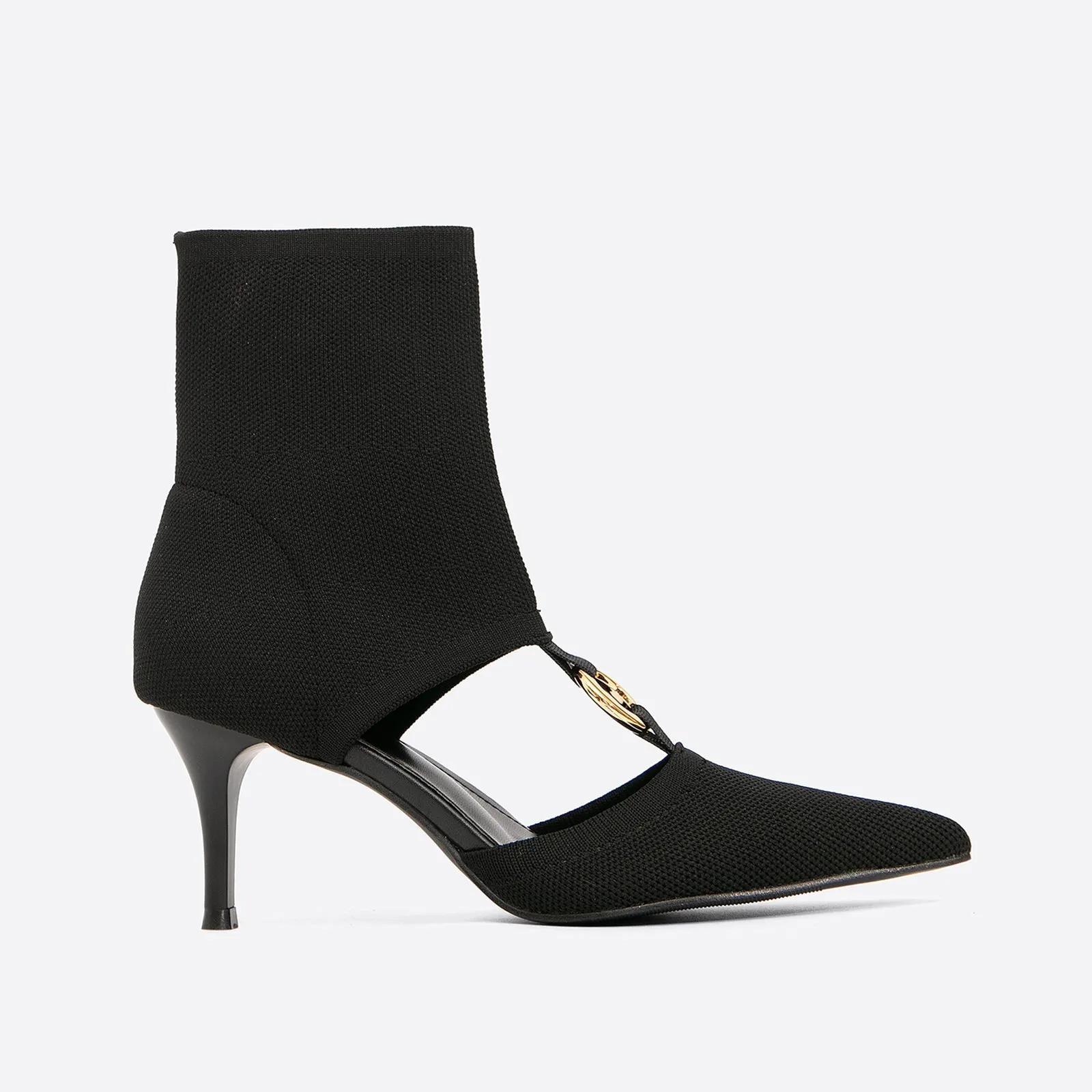 binfenxie- Women Mesh Kitten Heel Boots