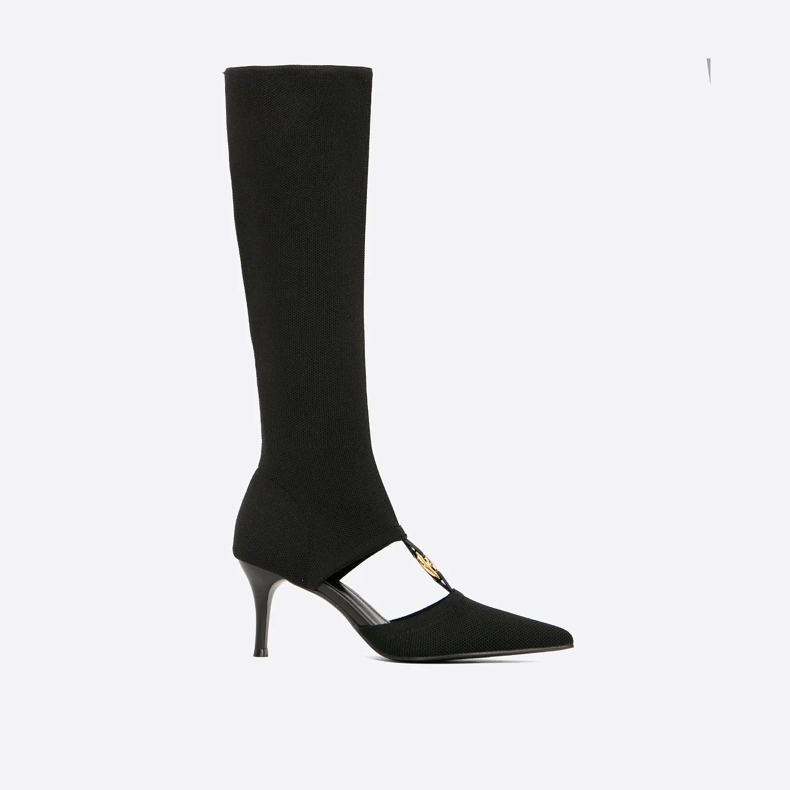binfenxie- Women Mesh Kitten Heel Boots