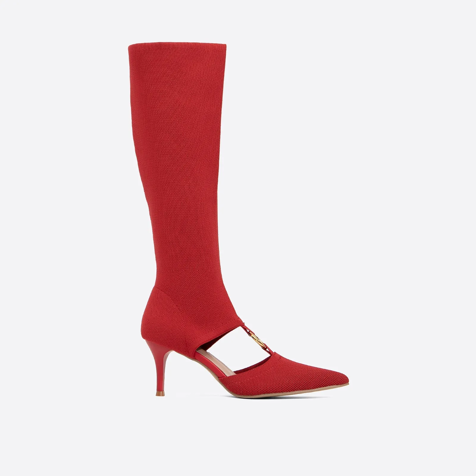 binfenxie- Women Mesh Kitten Heel Boots