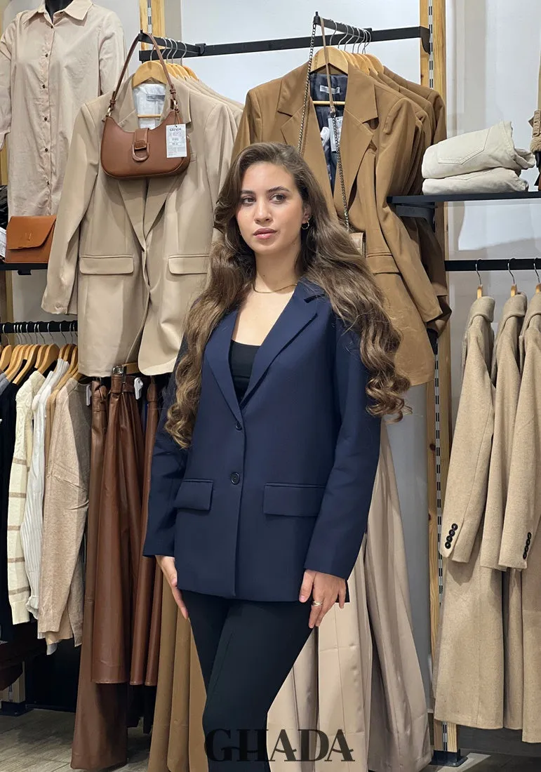 Blazer en bleu marine