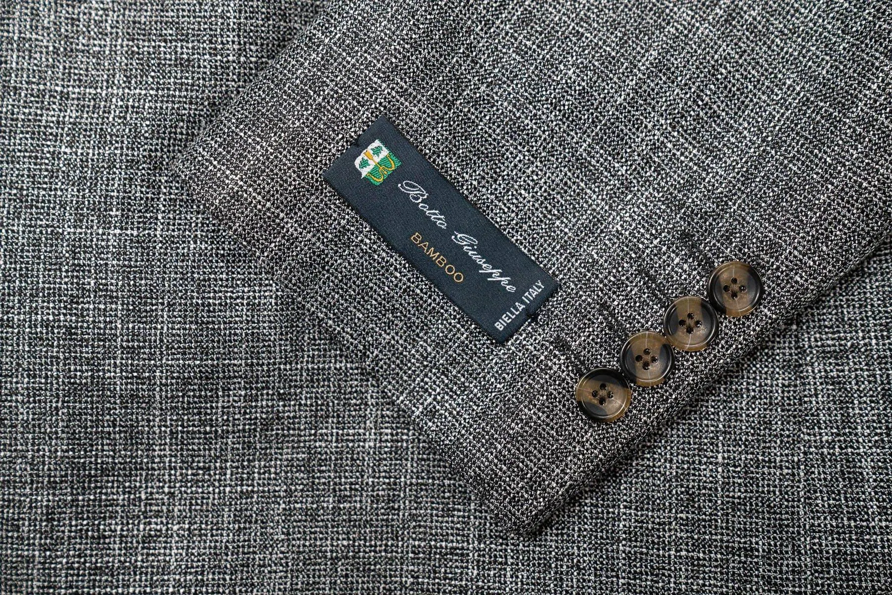 Botto Giuseppe Black & Silver Bamboo Sport Coat