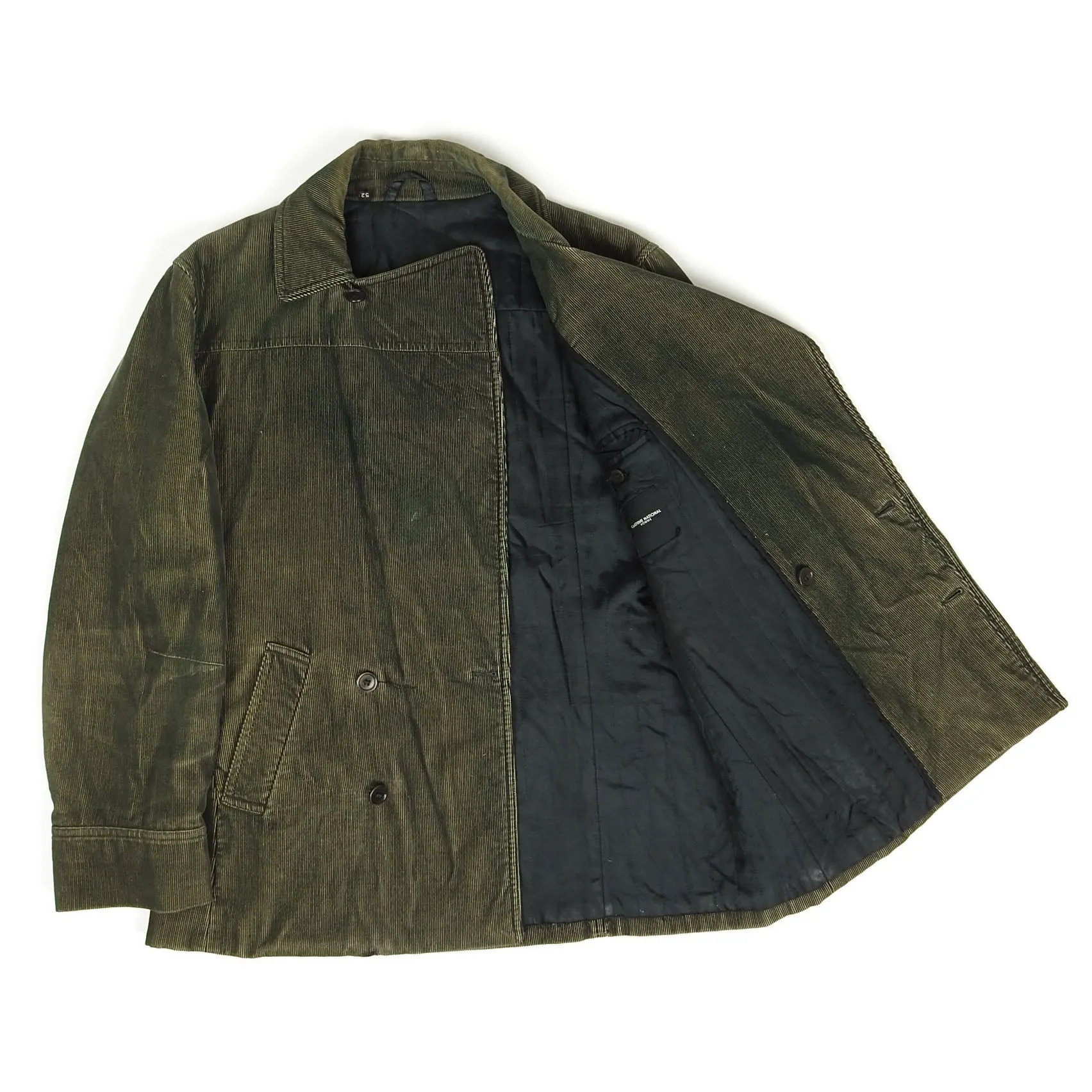 Costume National Corduroy Quilted Coat Size 54