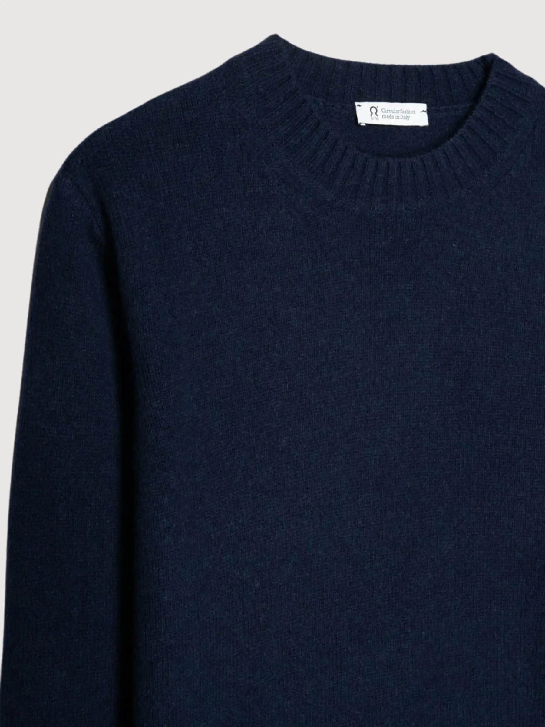 Ferruccio Recycled Wool Sweater Navy Blue Man | Rifò