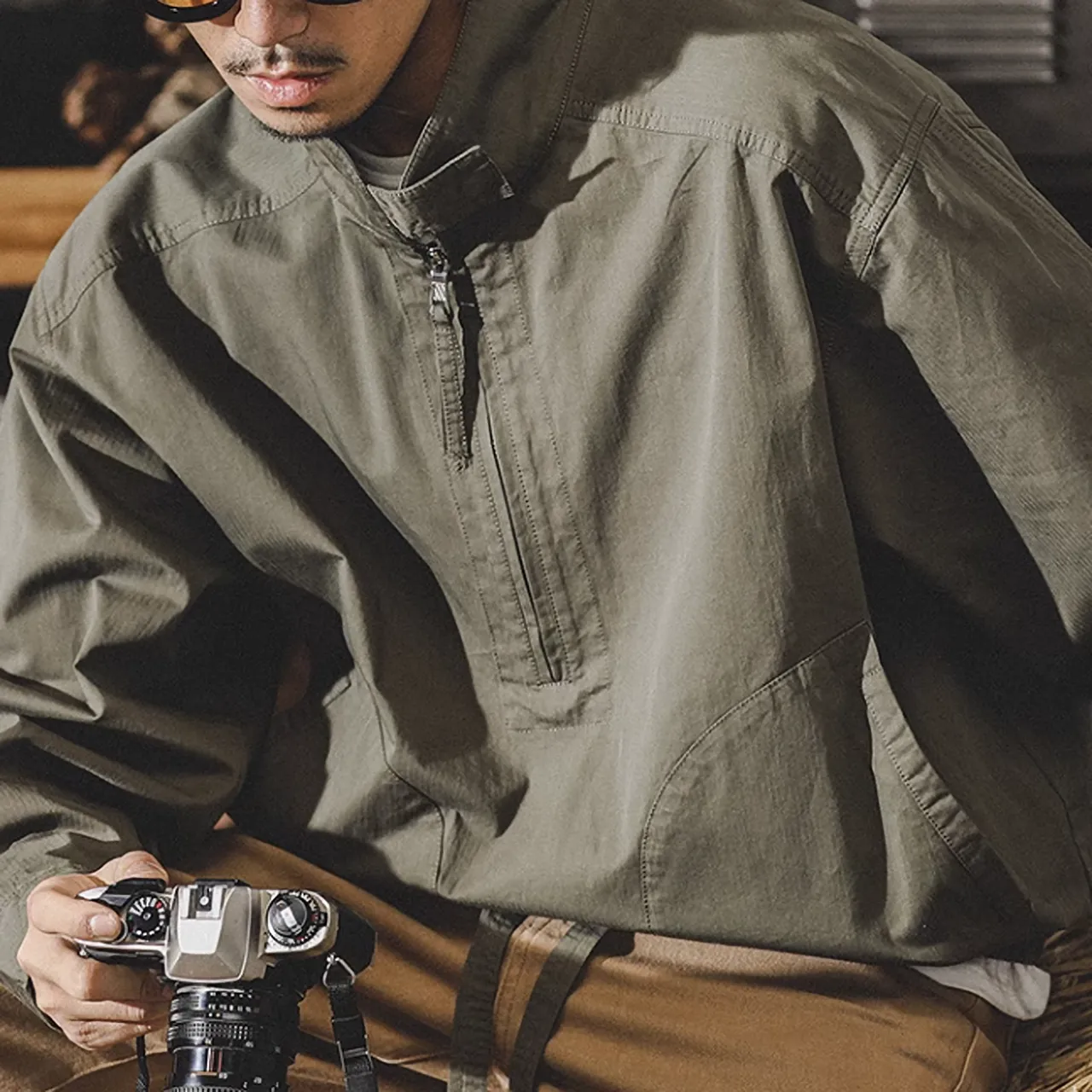 Half Zip Retro Jacket P0316