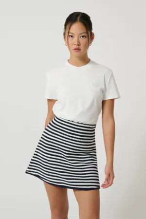 Helena Mini Skirt Stripe 2 Navy/White