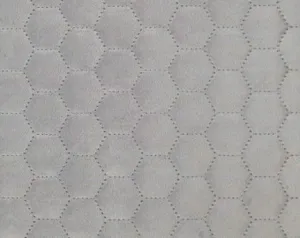 Honeycomb Quilted Dark Grey Velvet