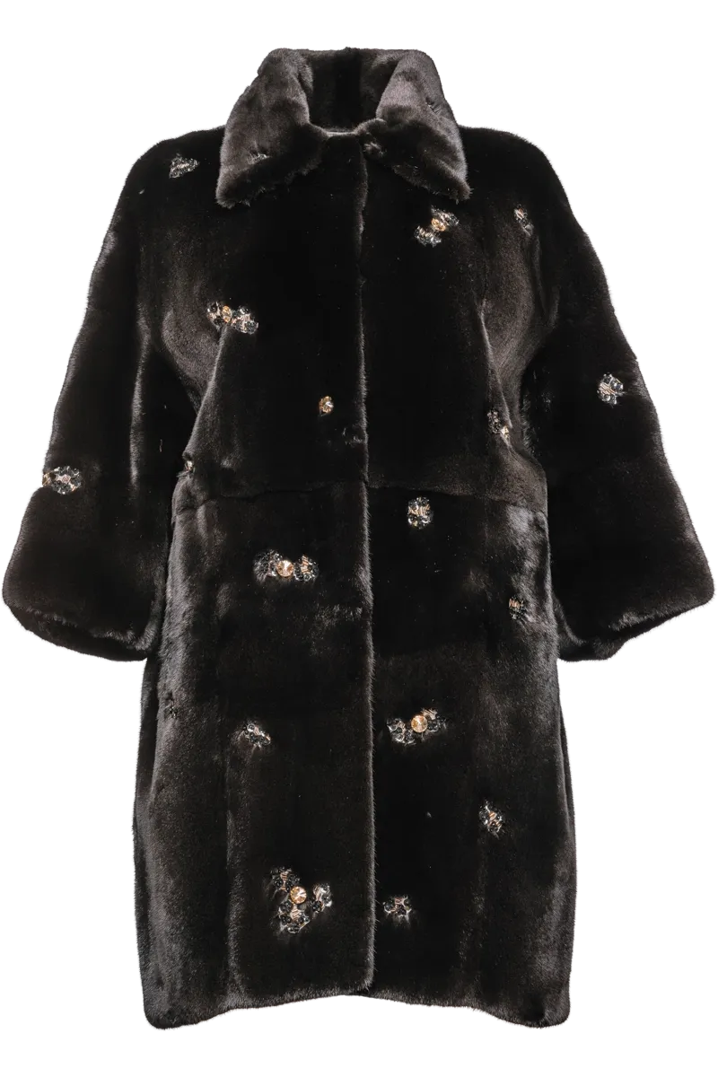 Jeweled Ranch Mink Fur Coat