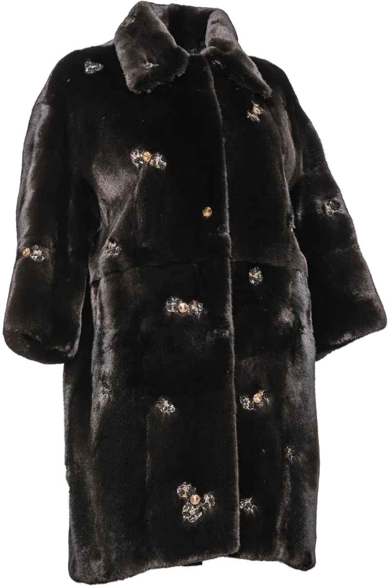 Jeweled Ranch Mink Fur Coat