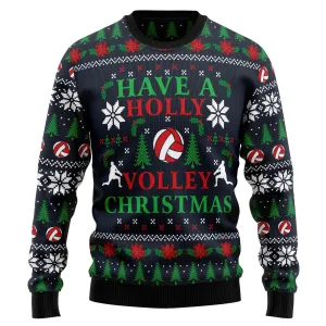 JulesRoche Ugly Christmas Sweater All-Over Print Cotton Blend