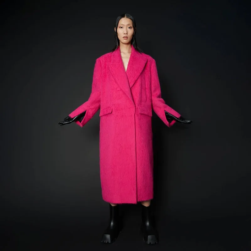 LEDI W luxury  DRAGON FRUIT PINK  WIDE COAT WINTER COAT - suli