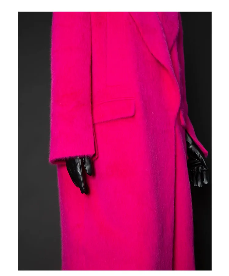 LEDI W luxury  DRAGON FRUIT PINK  WIDE COAT WINTER COAT - suli