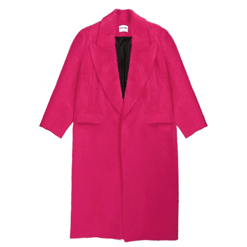 LEDI W luxury  DRAGON FRUIT PINK  WIDE COAT WINTER COAT - suli