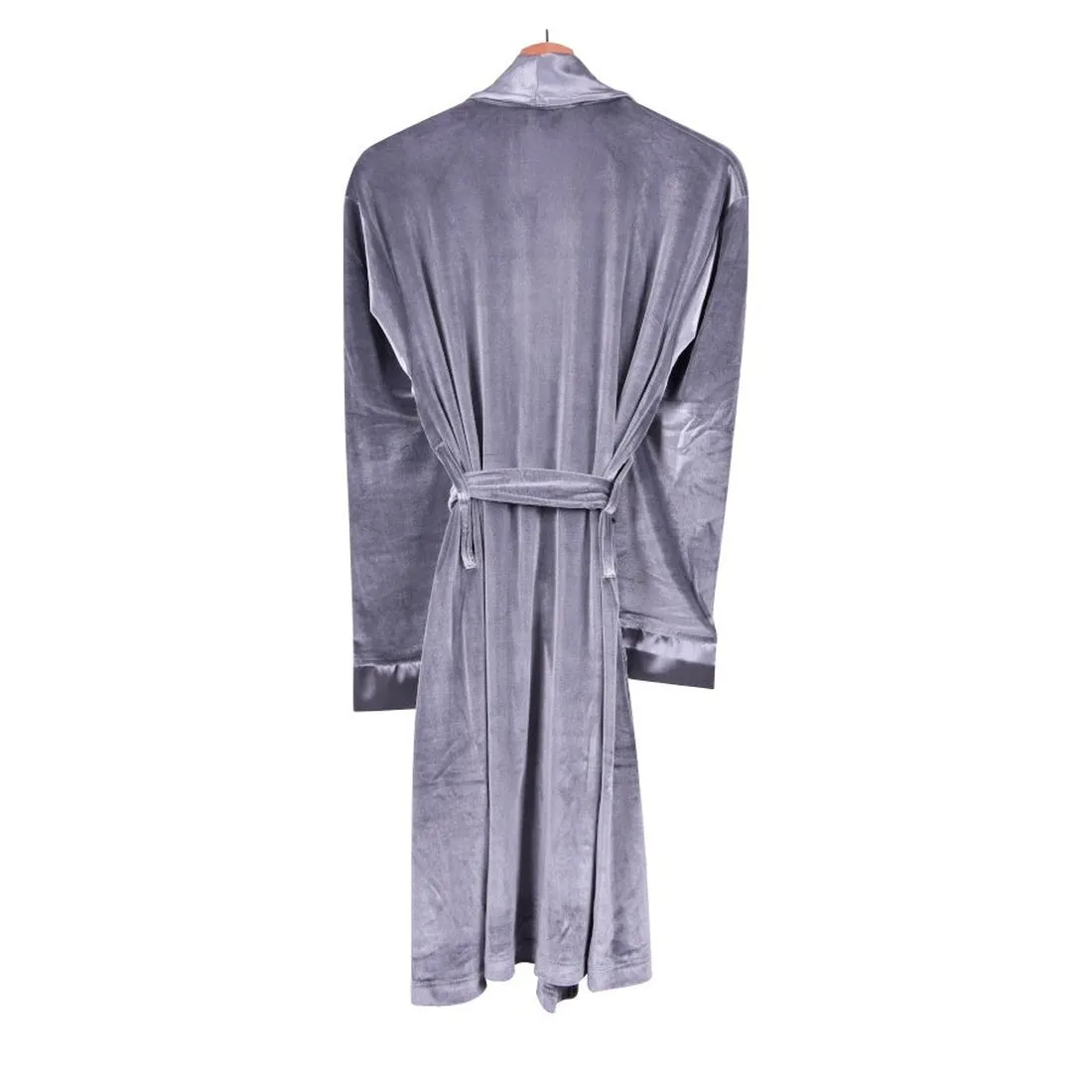 Lunar Ladies Velvet Robe in Grey