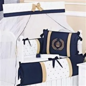 Luxury Blue & Skin Baby Cot