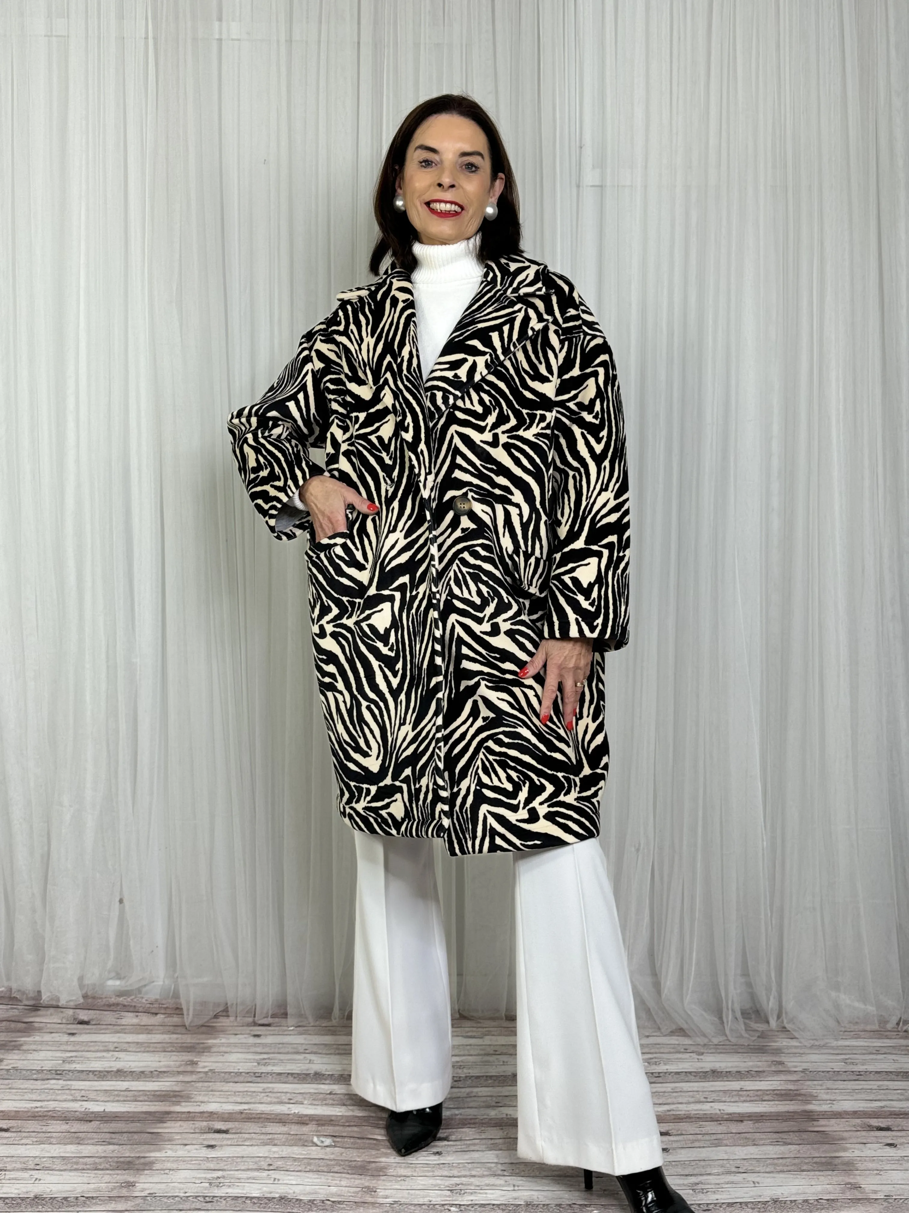 LUXURY JESSICA COAT - ZEBRA
