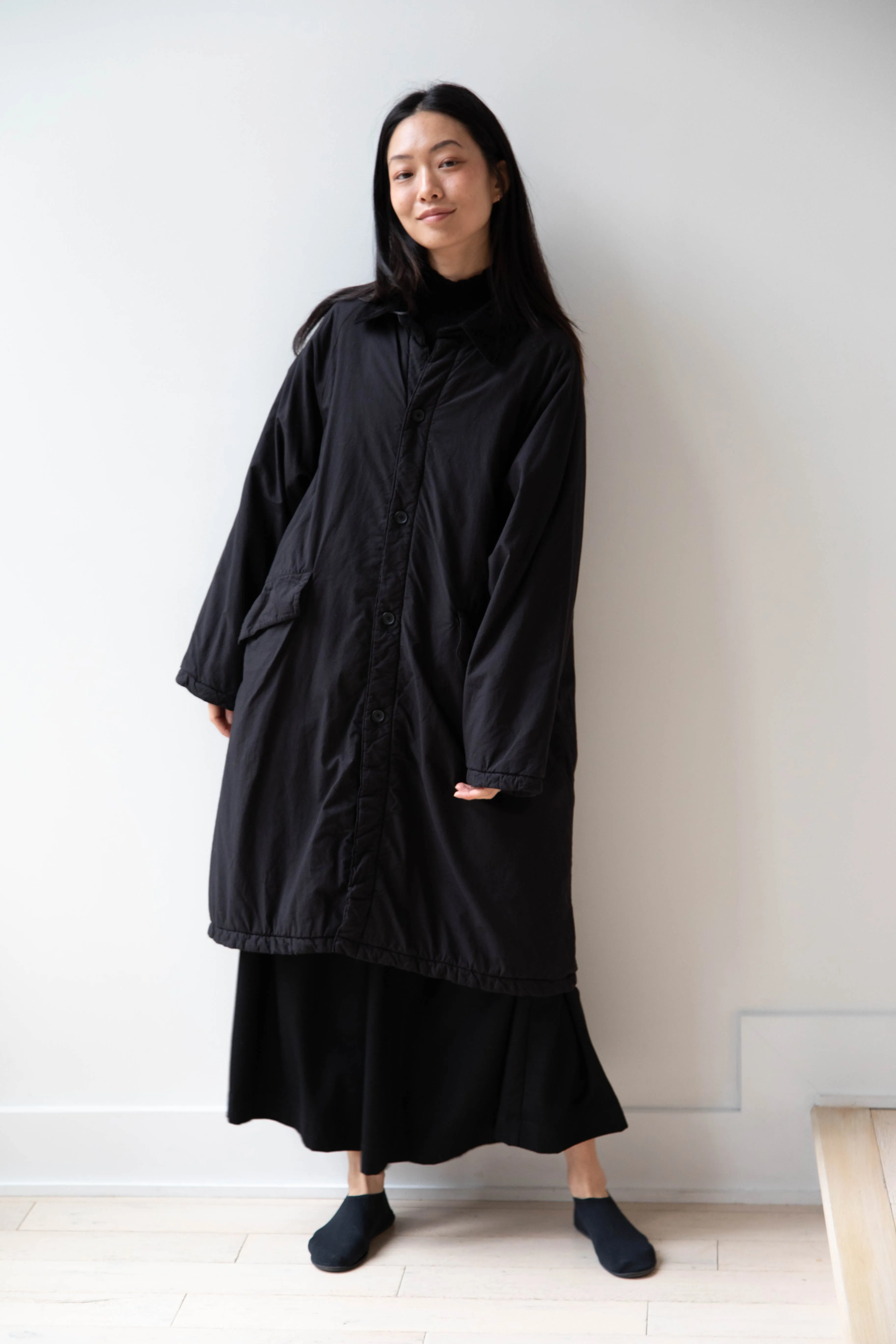 Maison de Soil | Regular Collar Coat in Black