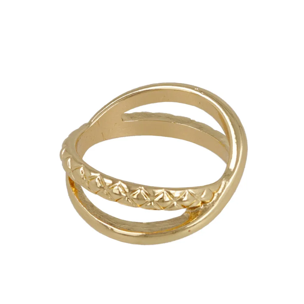 Quilted Cross Ring