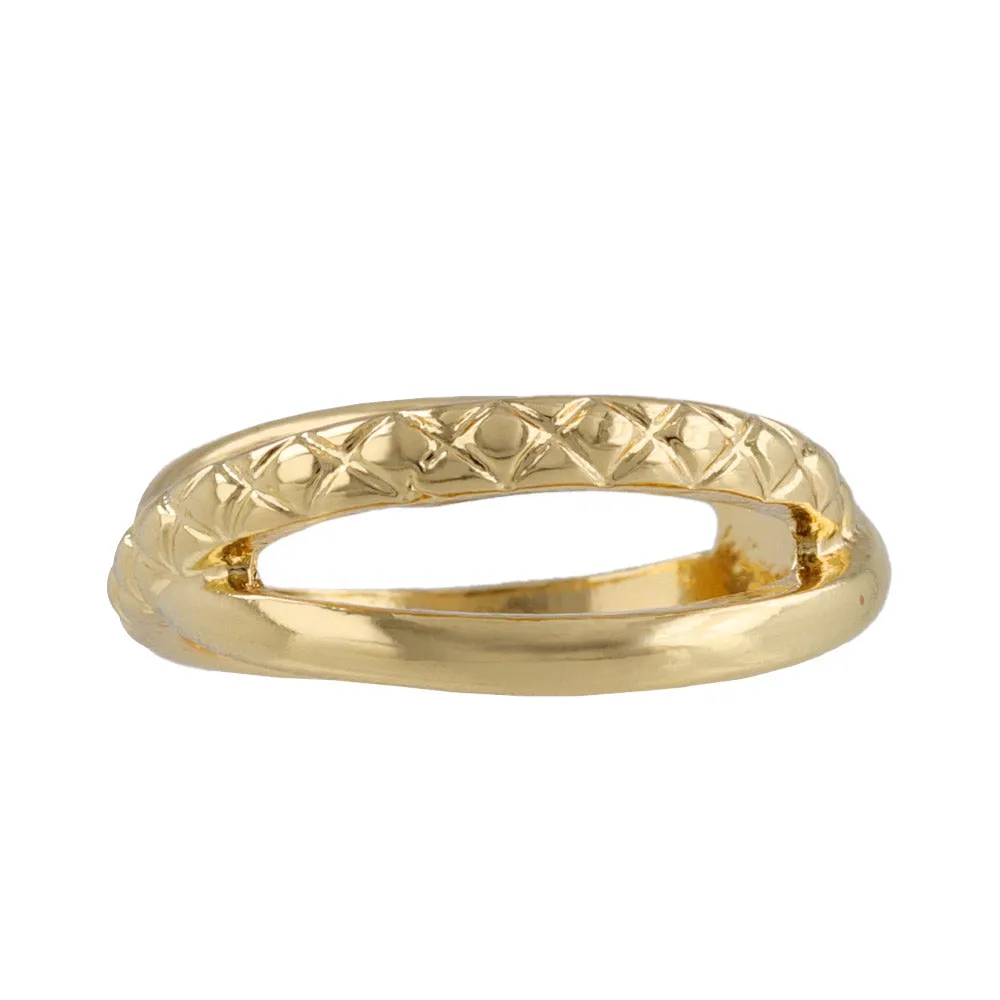 Quilted Cross Ring