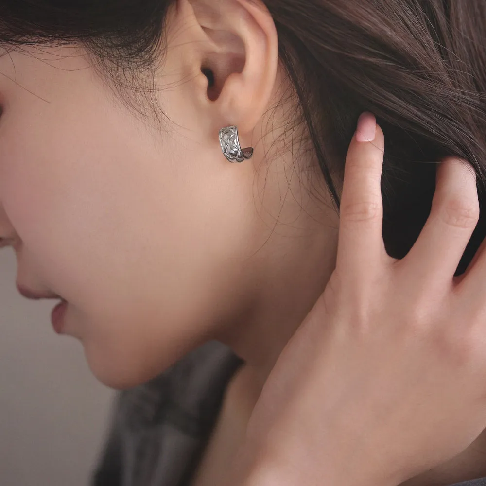 Quilted Curl Earrings