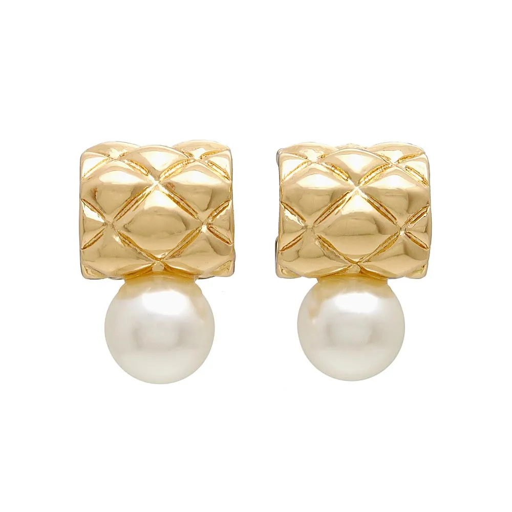 Quilted Curl Titanium Earrings