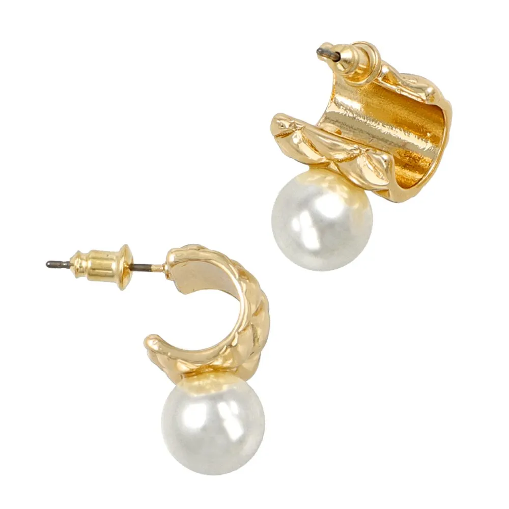 Quilted Curl Titanium Earrings