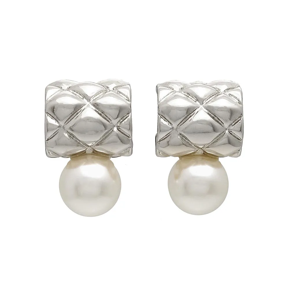 Quilted Curl Titanium Earrings