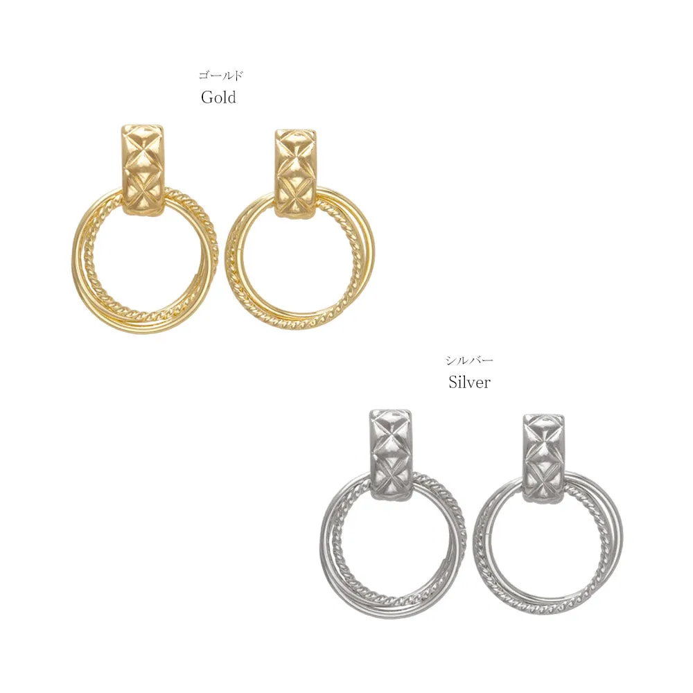 Quilted Multi Hoop Earrings