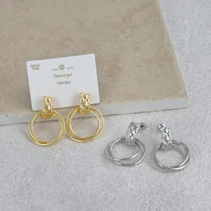 Quilted Multi Hoop Earrings