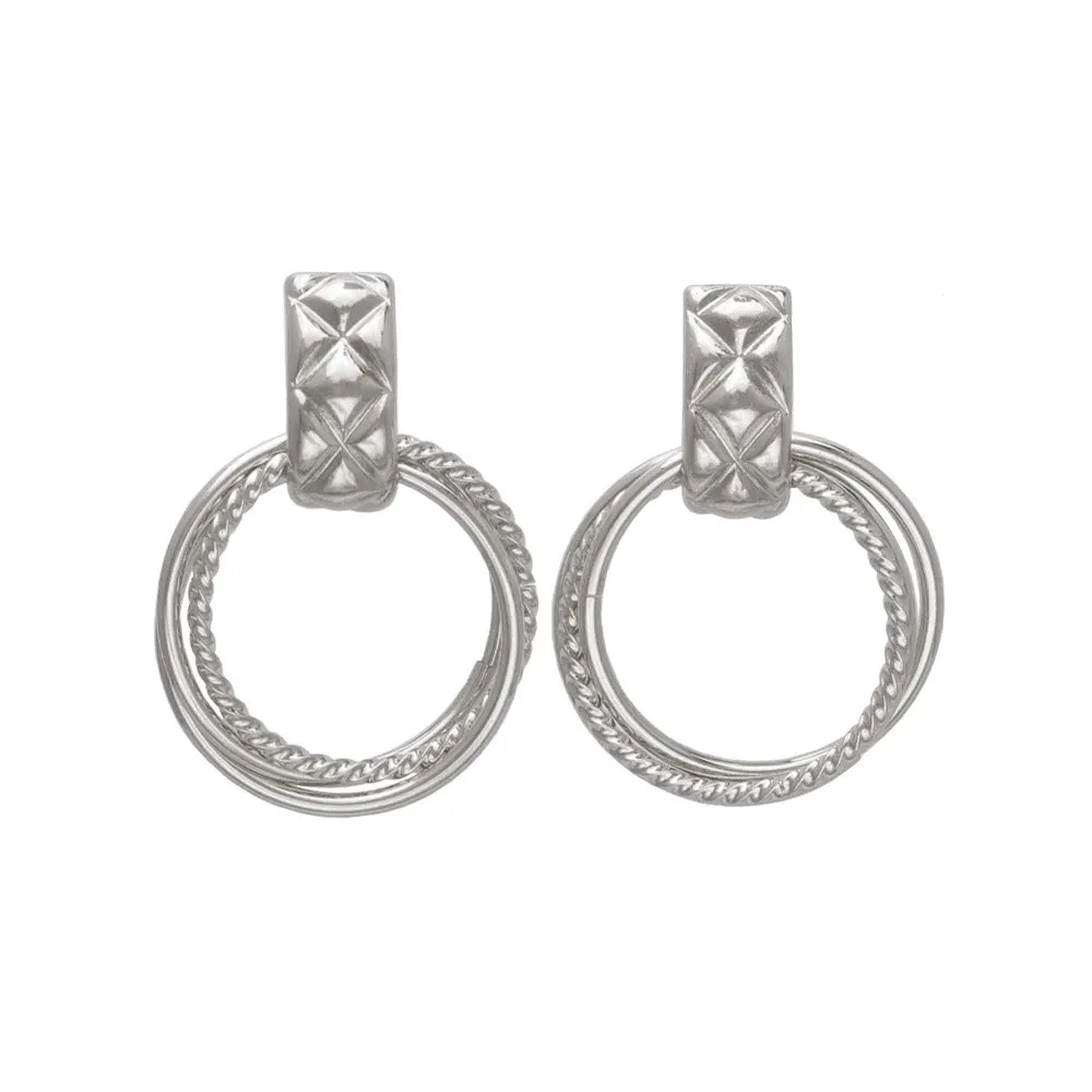 Quilted Multi Hoop Earrings