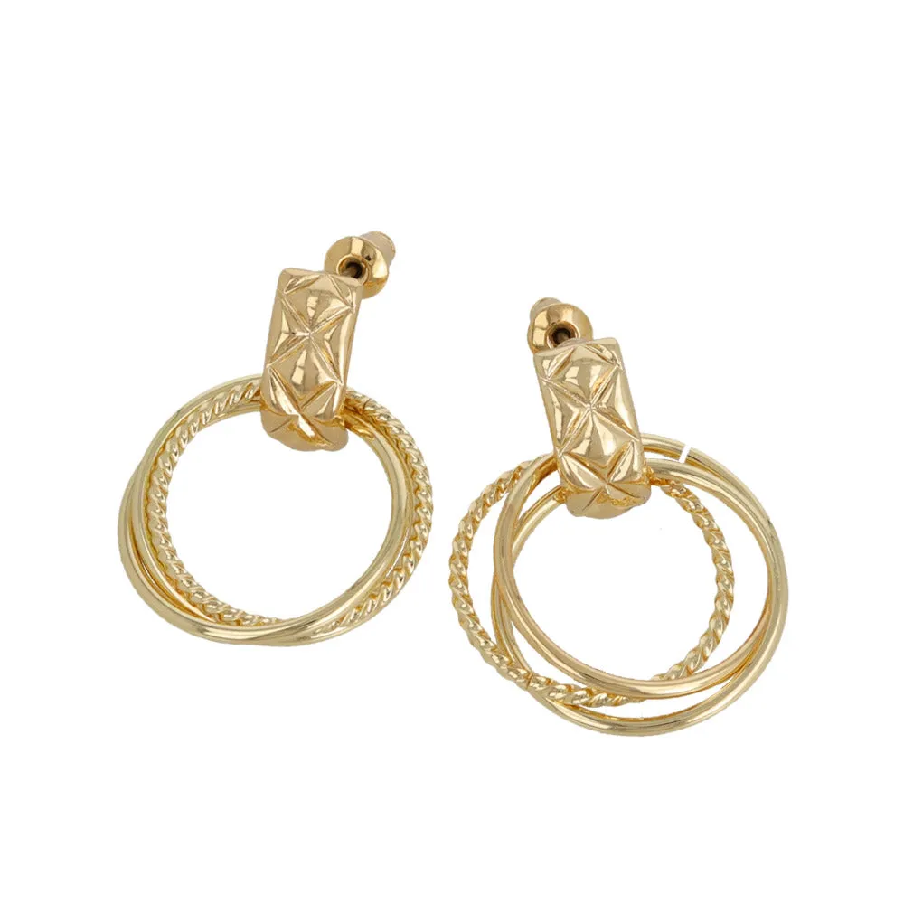 Quilted Multi Hoop Earrings