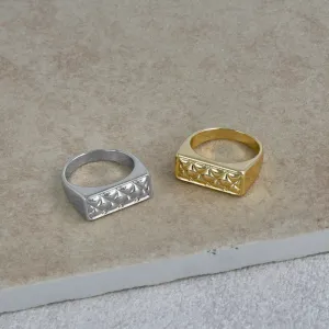 Quilted Signet Ring