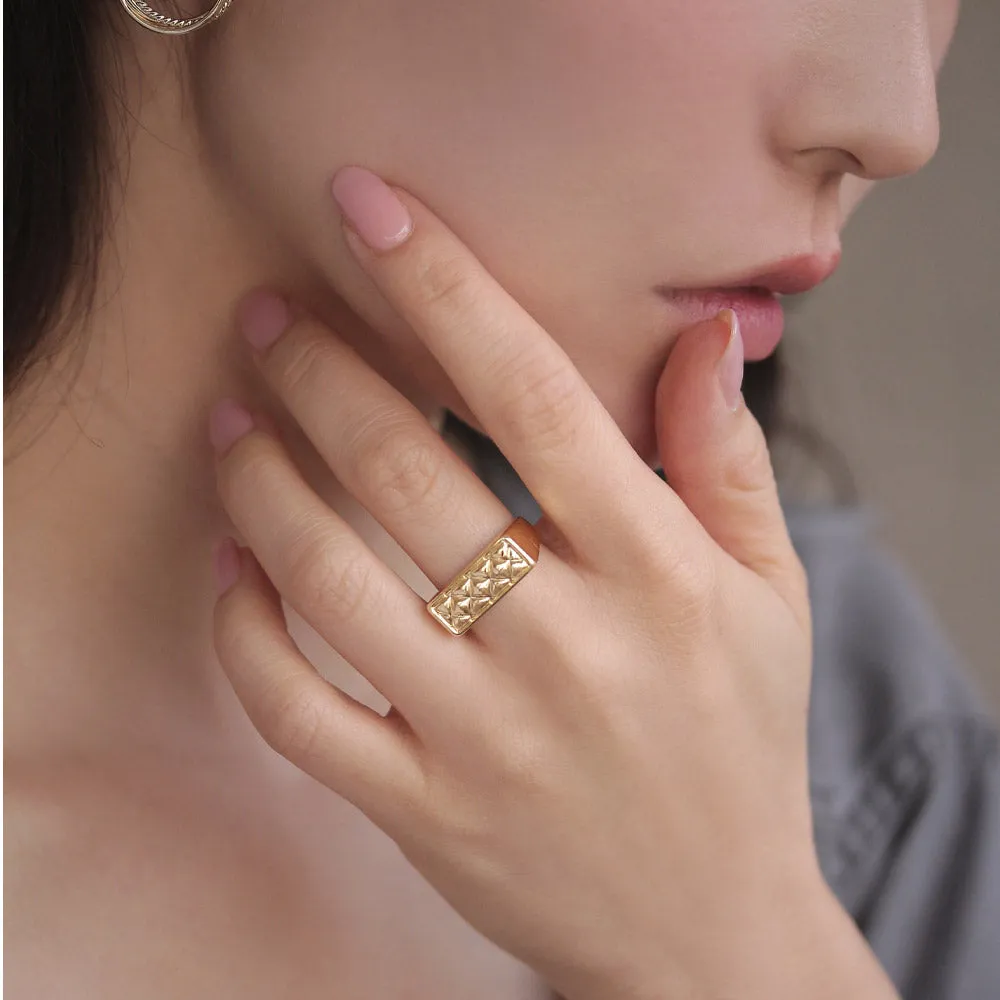 Quilted Signet Ring