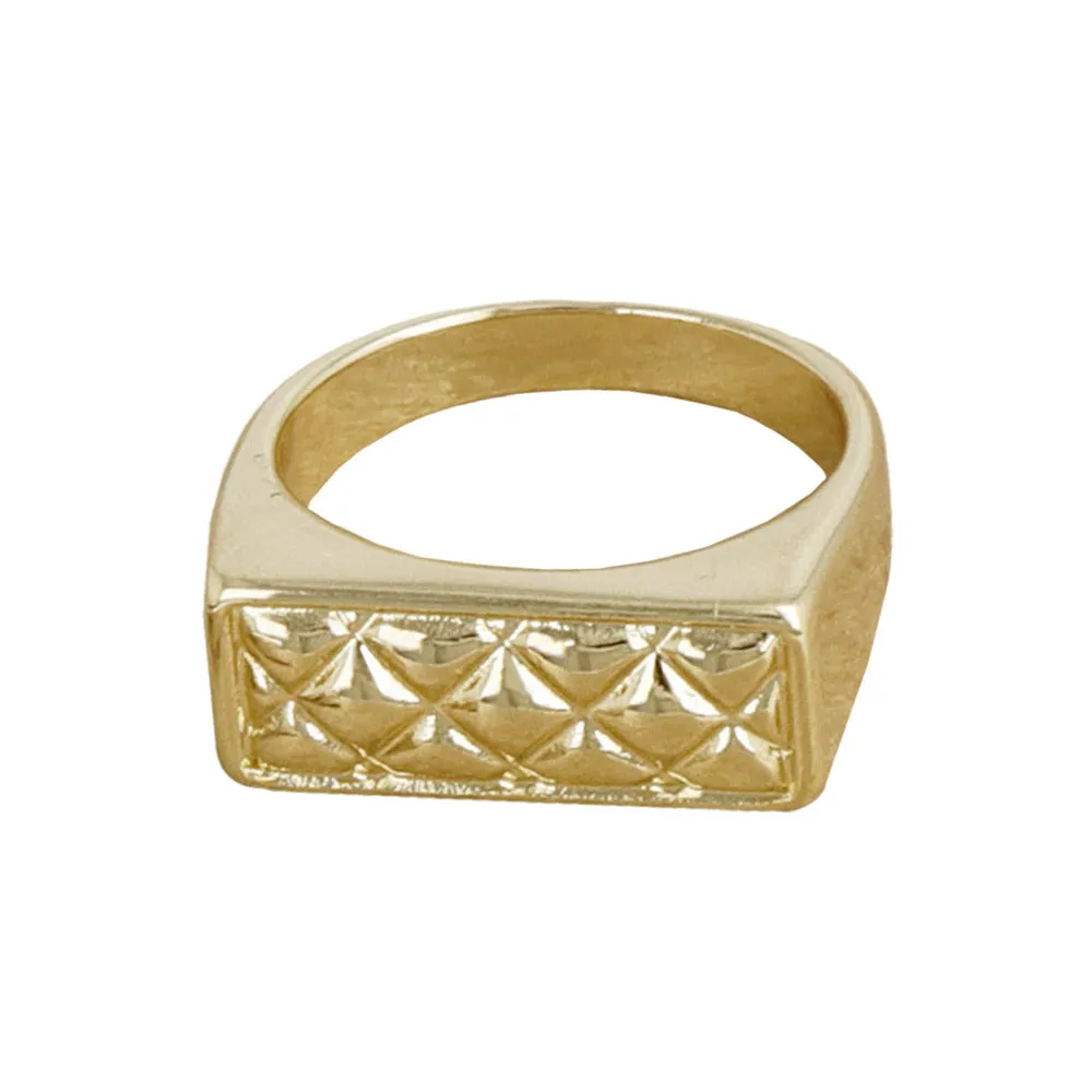 Quilted Signet Ring