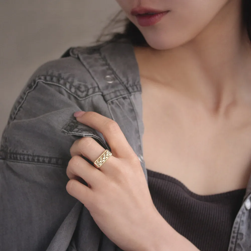 Quilted Signet Ring