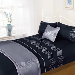 Sparkle Complete Bedding Set - Black (Bed in a bag)