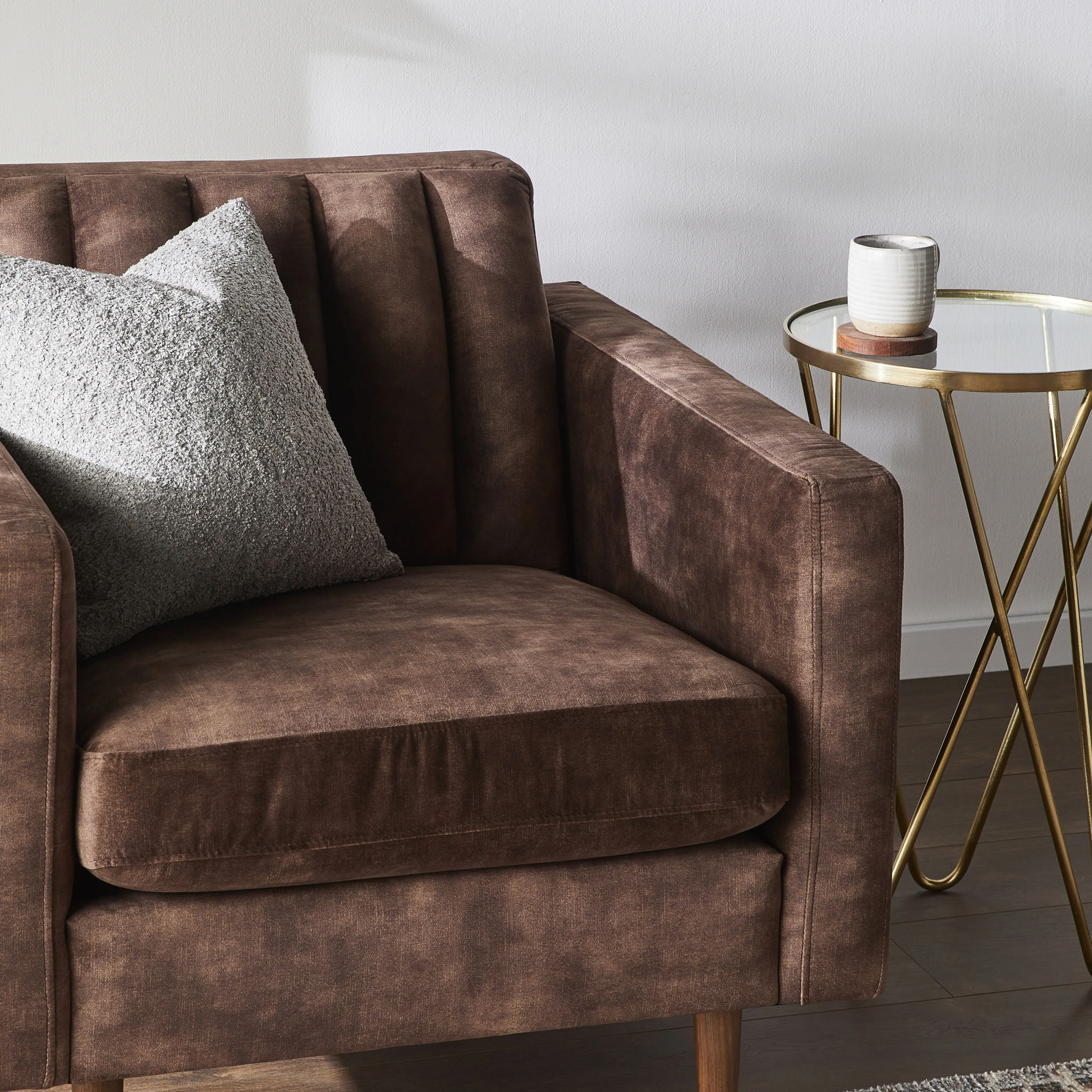 Stitch Armchair Haven Chocolate
