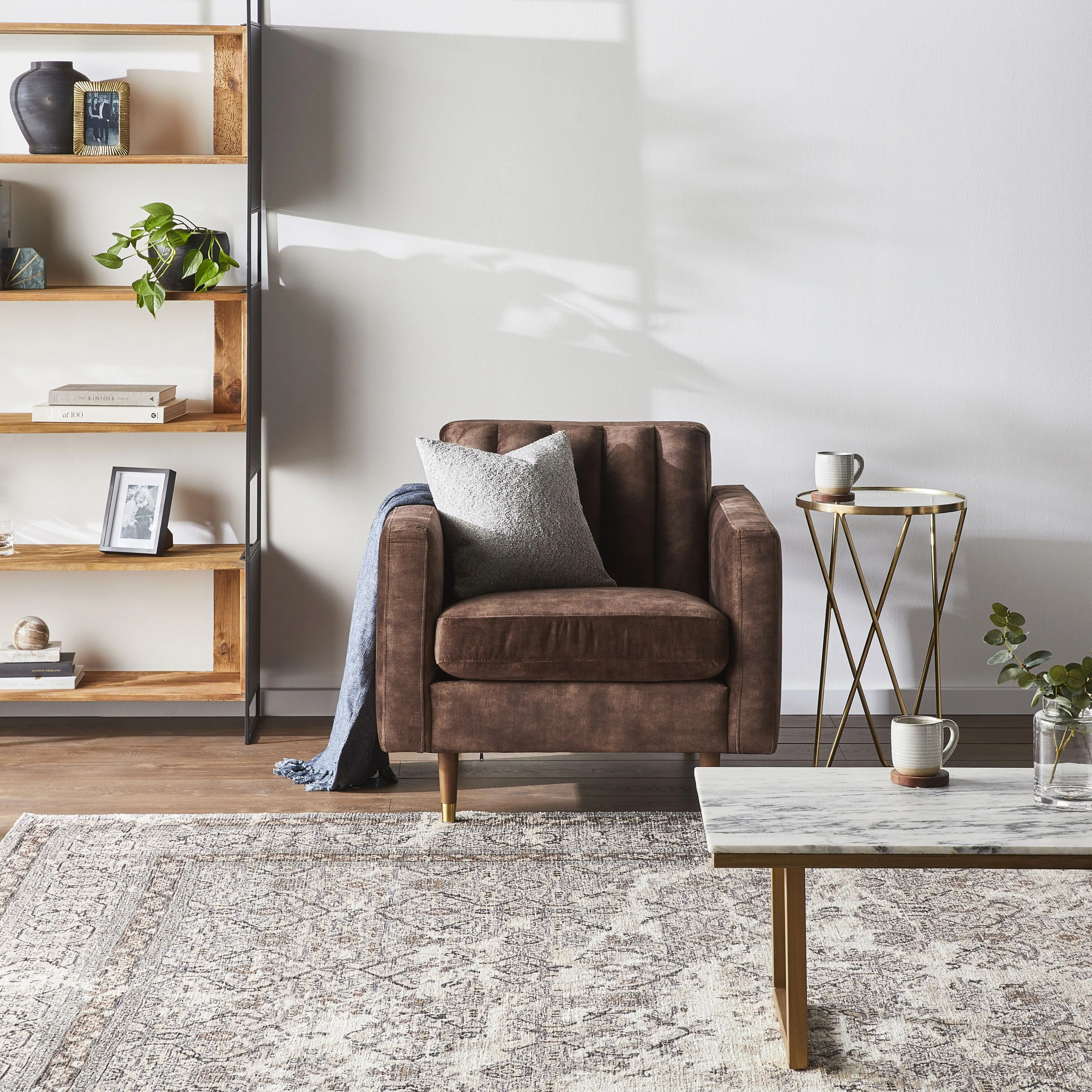 Stitch Armchair Haven Chocolate