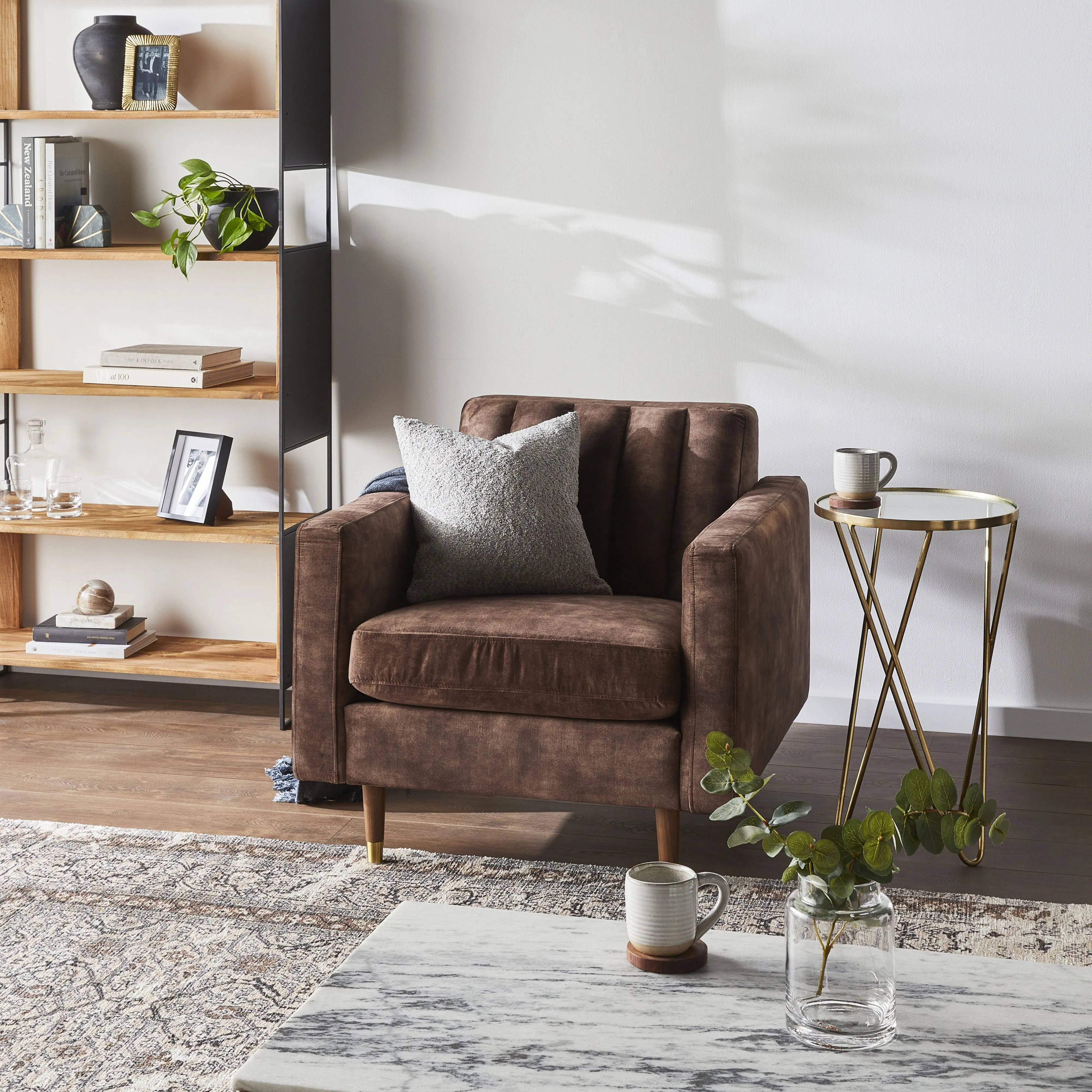 Stitch Armchair Haven Chocolate