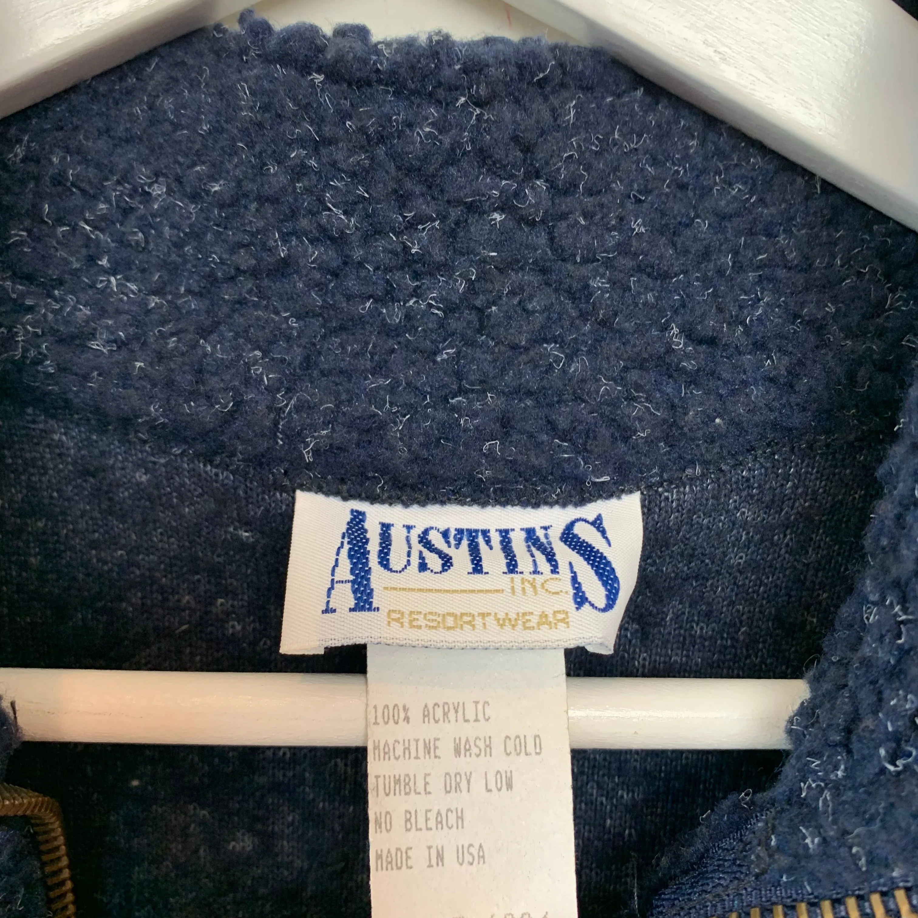 Vintage Austins Fishbone Half Zip Fleece Pullover