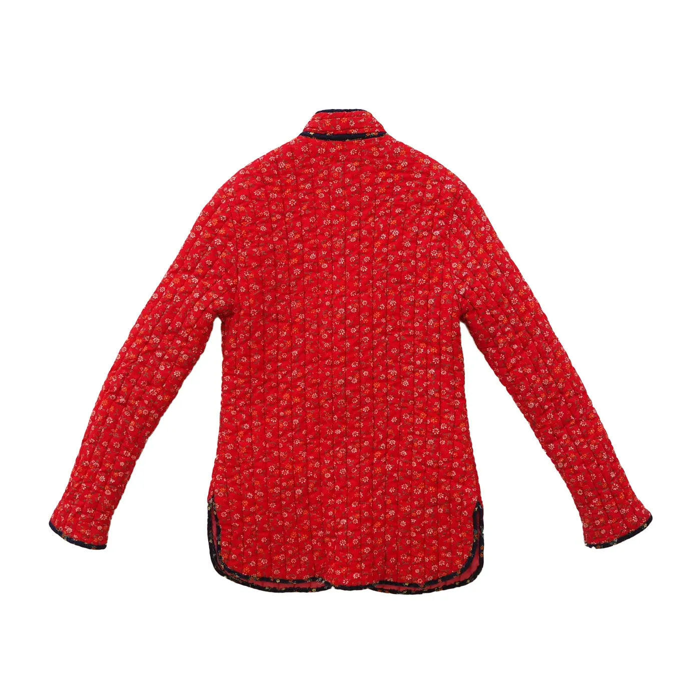 vintage quilted floral coat