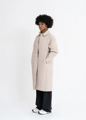 Willow Quilted Coat - Ashy Beige