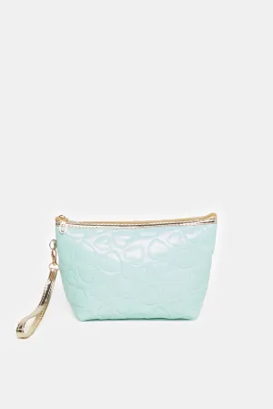 Women Mint Quilted Pouch
